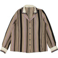 ST. GERMAIN Womens Shirt UK 16 Large Beige Striped Vintage St. Germain and Second-Hand St. Germain from Messina Hembry 