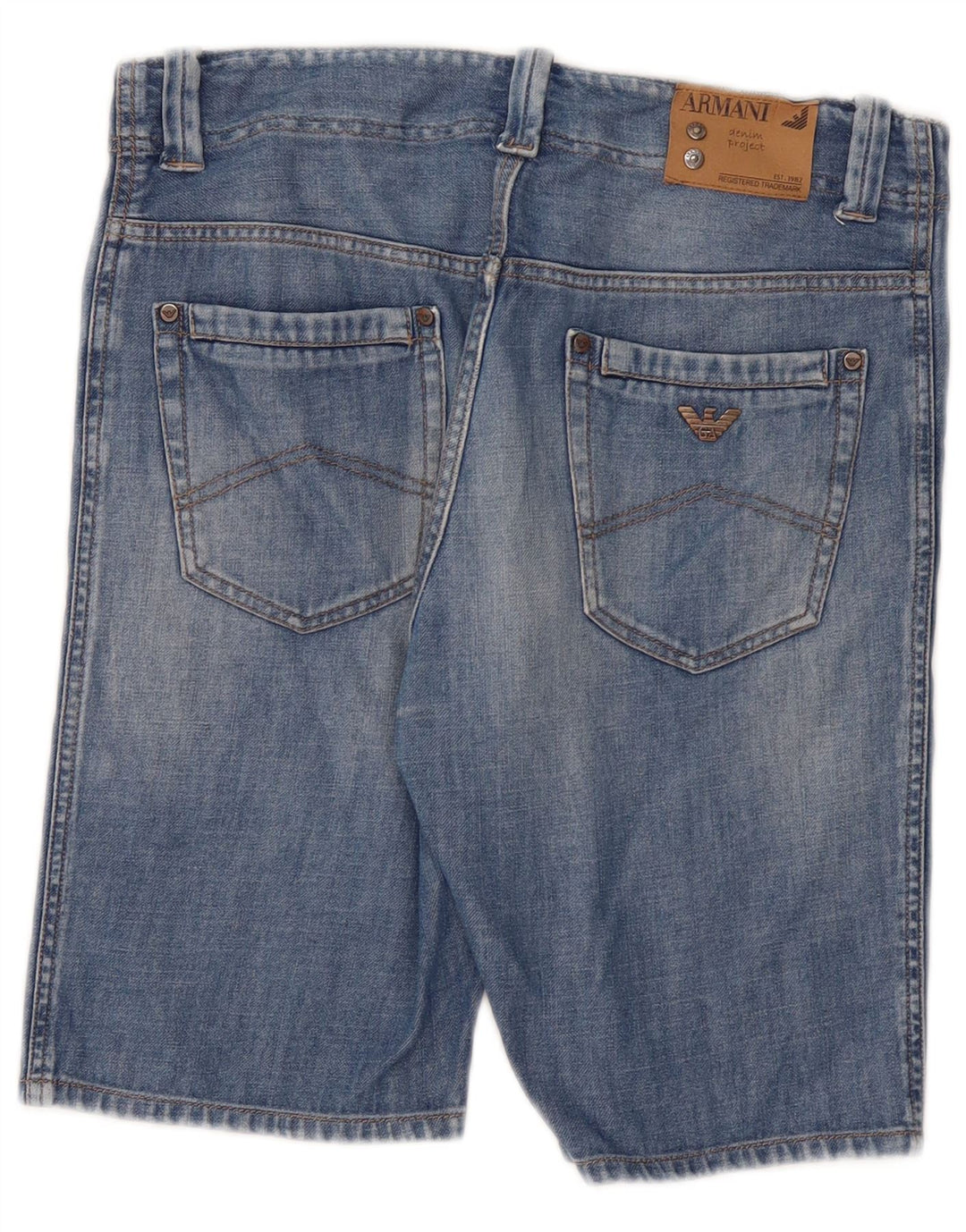 Pantaloncini di jeans da ragazzo Armani Junior 14-15 anni W32 Blu Cotone