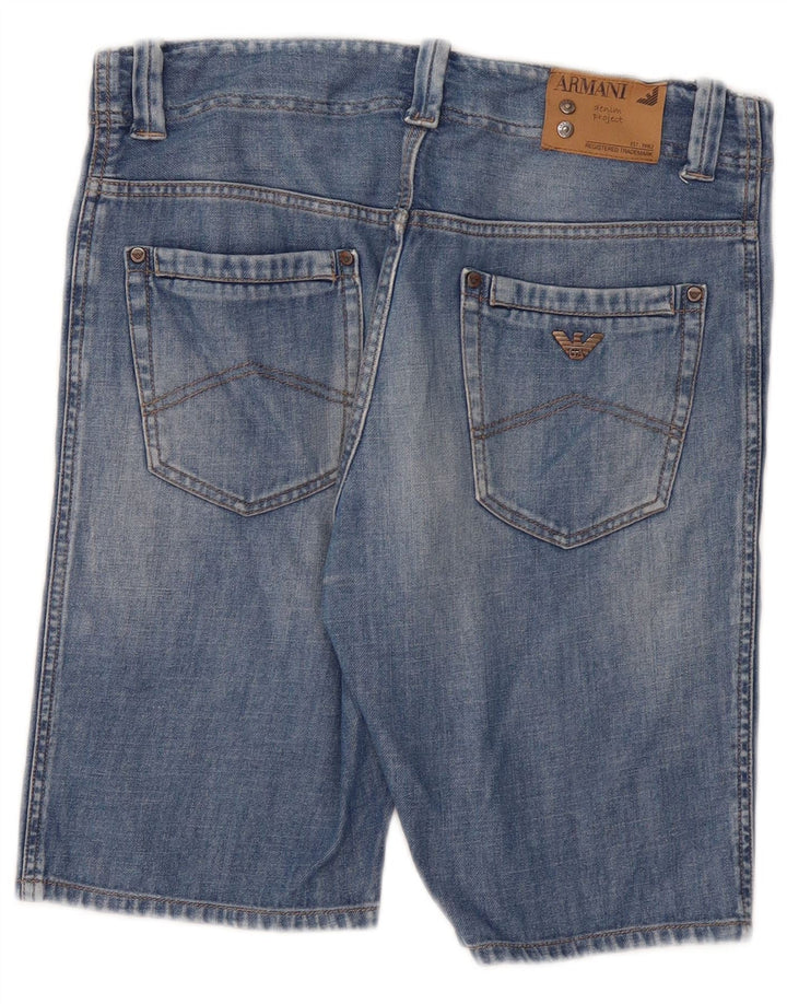 Pantaloncini di jeans da ragazzo Armani Junior 14-15 anni W32 Blu Cotone
