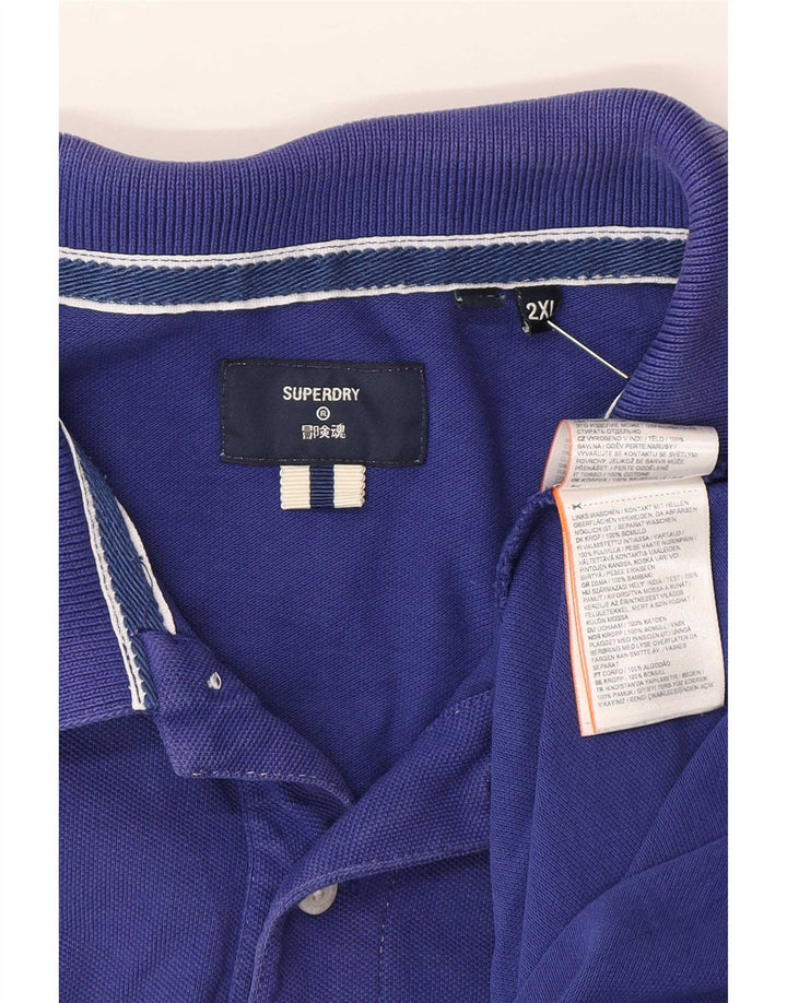 Polo da uomo Superdry 2XL in cotone blu