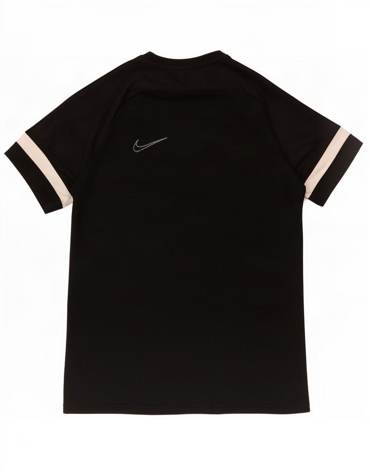T-shirt Nike da uomo Dri Fit, top in poliestere color block medio nero