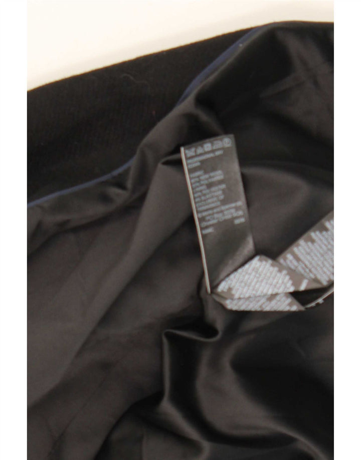 Cappotto doppiopetto da donna Marks & Spencer UK 14 lana nera media