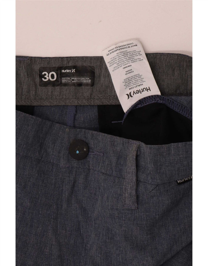 Pantaloncini chino regolari da uomo Hurley medi W30 poliestere blu