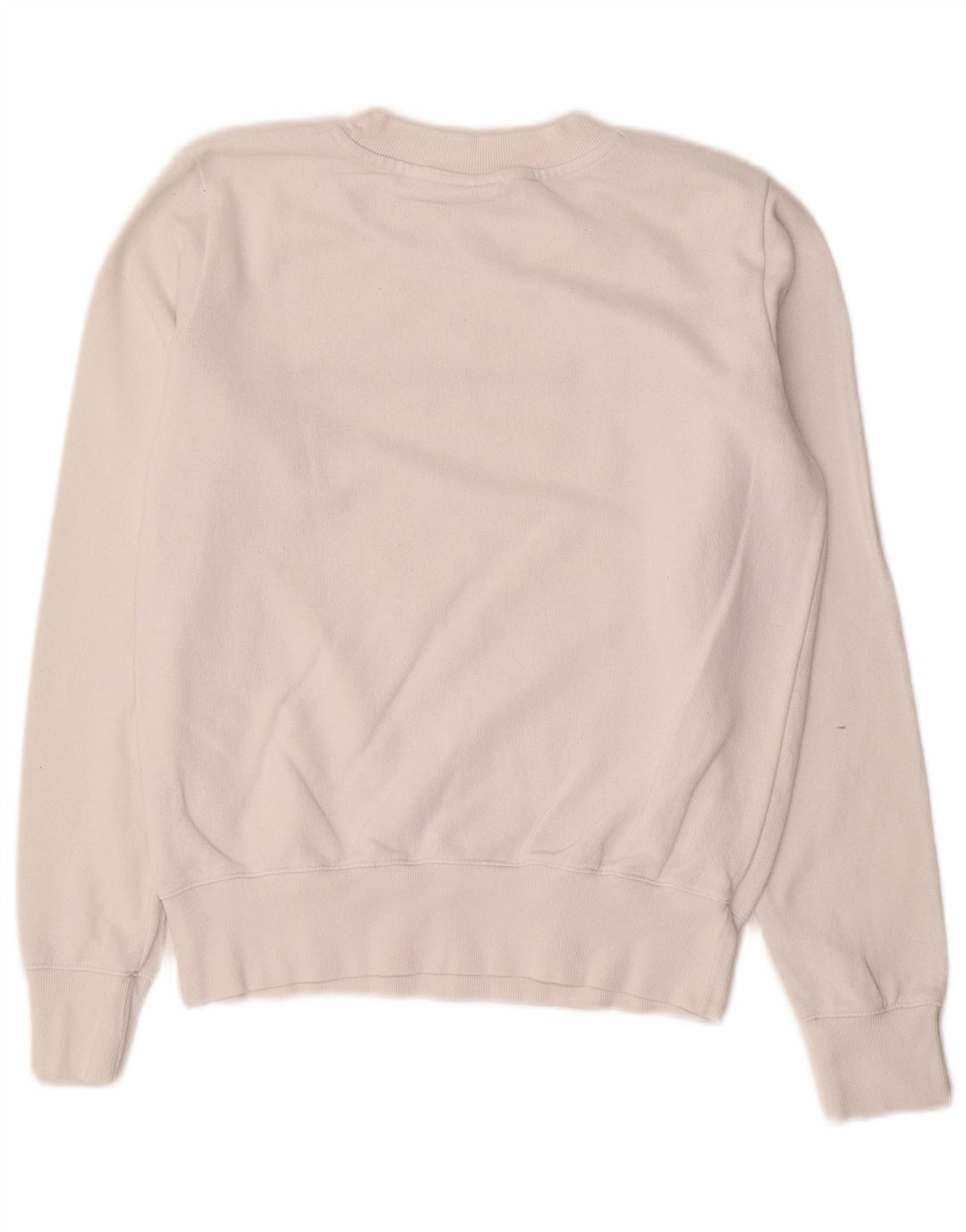 Felpa con grafica da donna Champion, maglione UK 10, piccolo cotone bianco