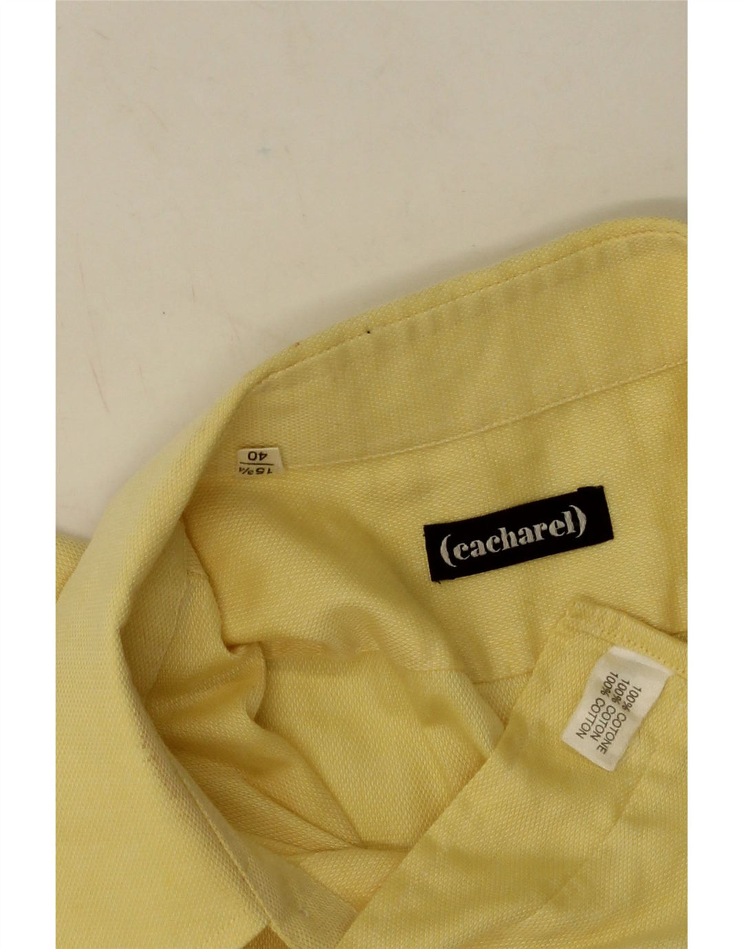 Camicia da uomo CACHAREL taglia 40 15 3/4 cotone giallo medio