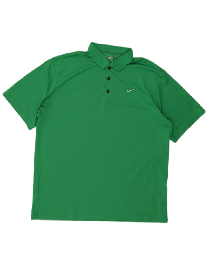 Polo NIKE da uomo Dri Fit XL verde poliestere
