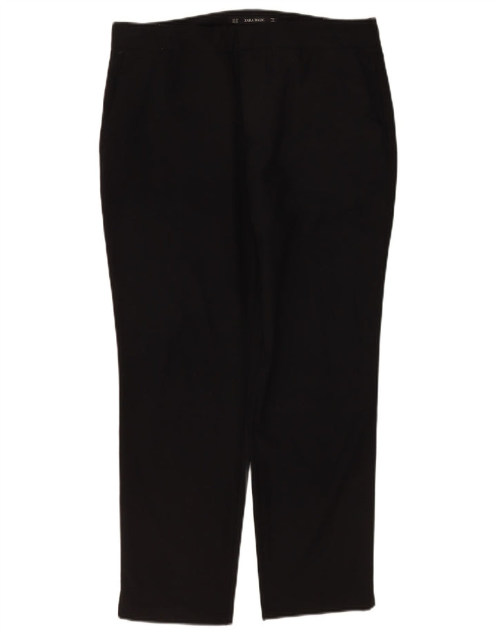 Pantaloni chino slim da donna Zara EU 38 Small W28 L26 poliestere nero