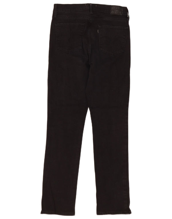 Jeans dritti a vita alta Levi's 724 da donna W30 L29 cotone nero