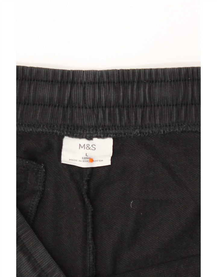 Pantaloni da tuta da uomo Marks & Spencer grandi in cotone nero