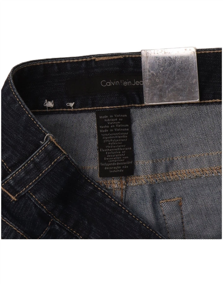 Jeans svasati da donna Calvin Klein US 6 Medium W30 L32 Cotone blu navy