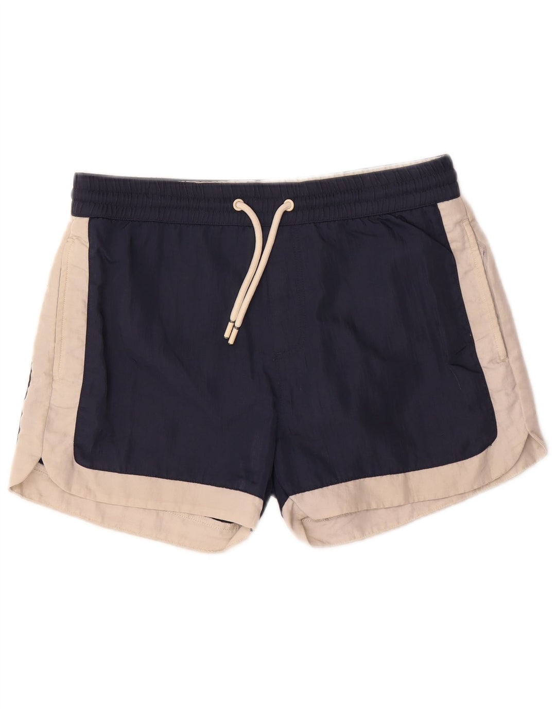 Pantaloncini da bagno da uomo Reiss piccoli in poliestere color block blu navy