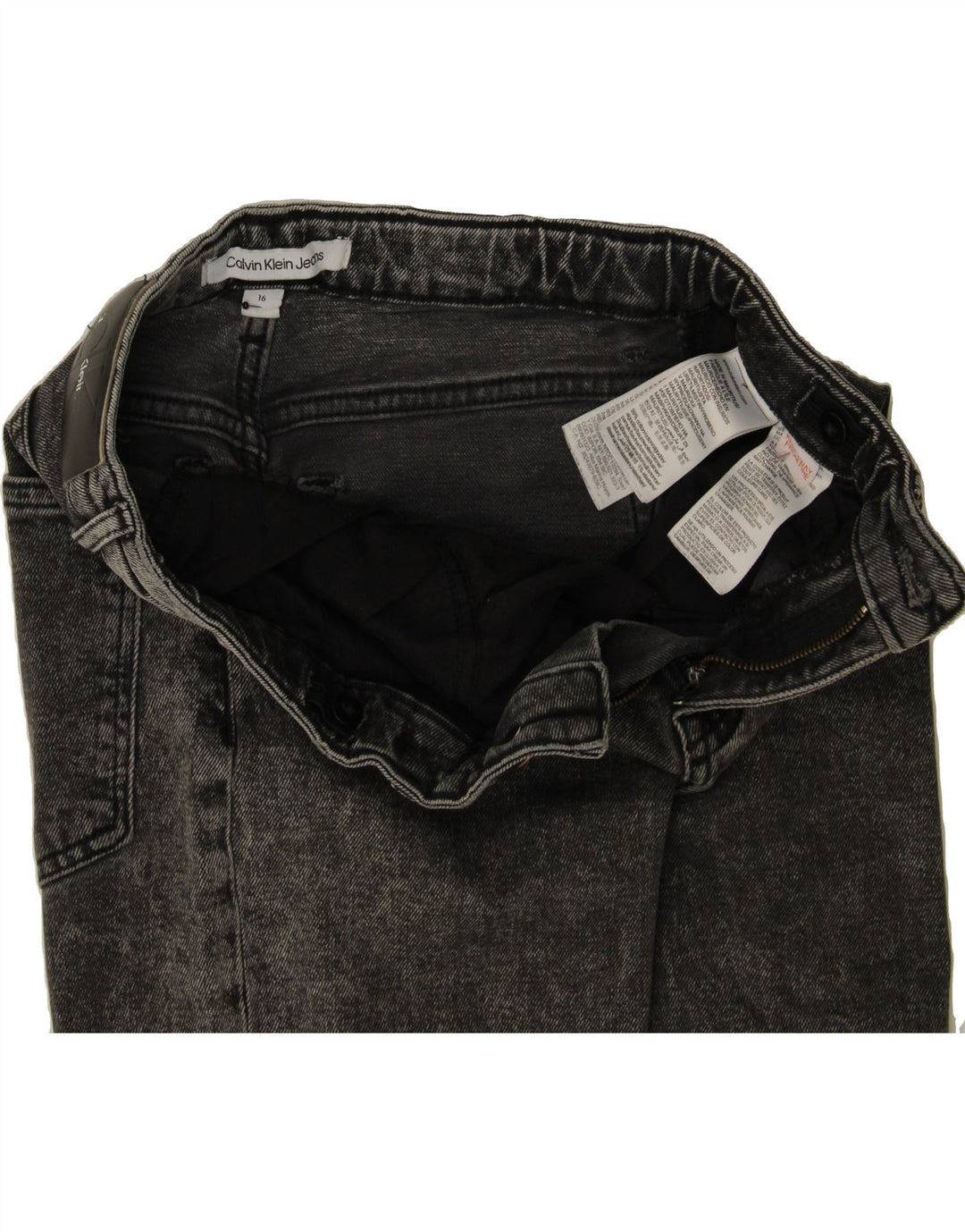 CALVIN KLEIN Womens Straight Jeans US 16 2XL W26 L30 Grey Vintage Calvin Klein and Second-Hand Calvin Klein from Messina Hembry 