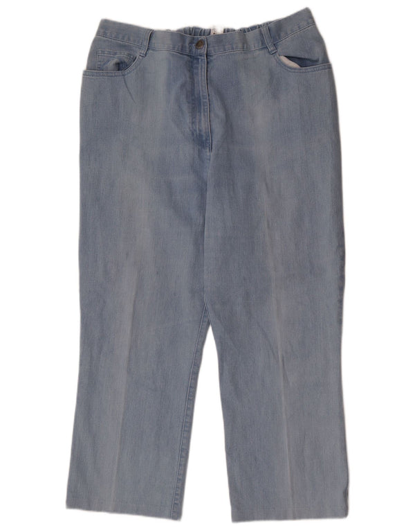 Marks & Spencer Womens Classic Fit Cropped Jeans UK 18 XL W36 L25 Blue