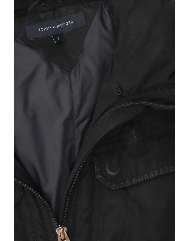 Giacca imbottita con cappuccio da uomo Tommy Hilfiger UK 36 piccola nera