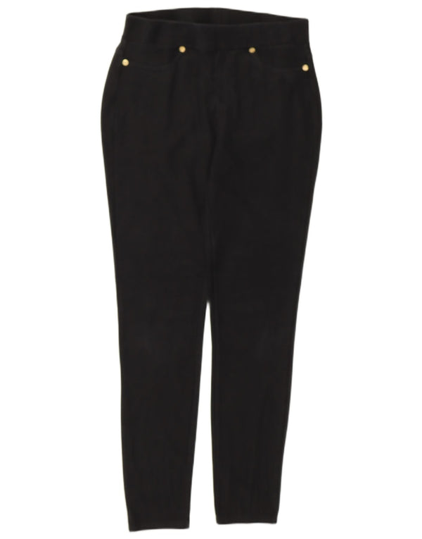 Michael Kors Womens Leggings UK 14 Medium Black Cotton