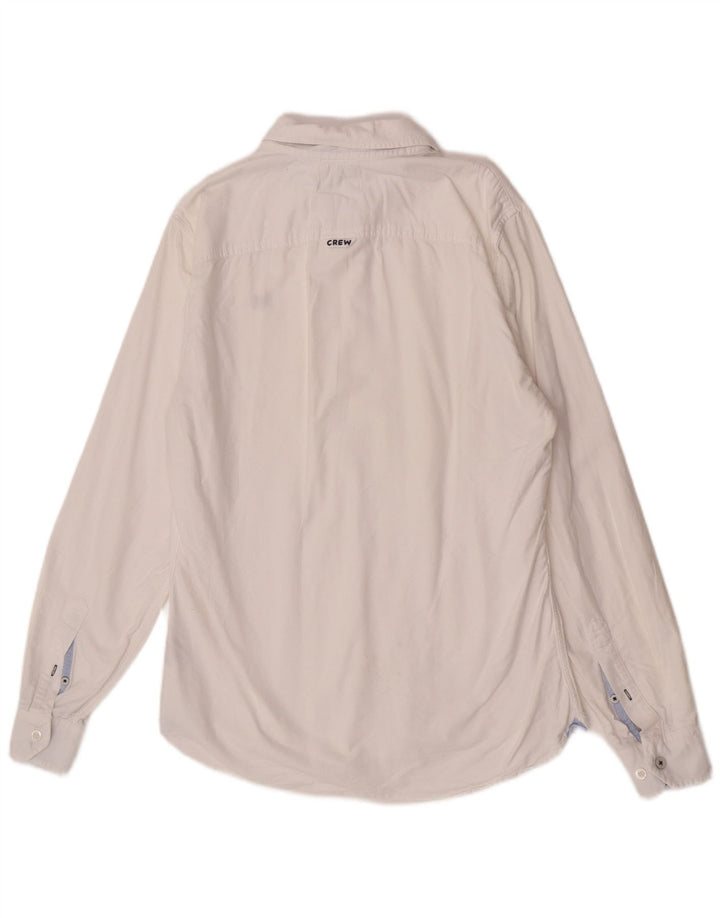 Crew Clothing Camicia slim fit da uomo in cotone bianco medio