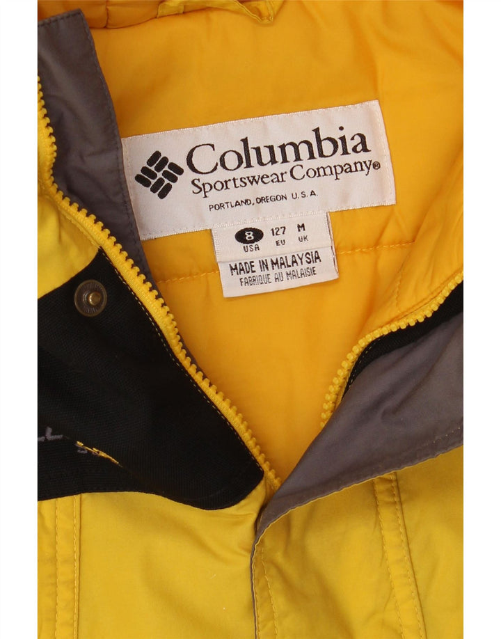 COLUMBIA Boys Windbreaker Jacket 7-8 Years Medium  Yellow Colourblock