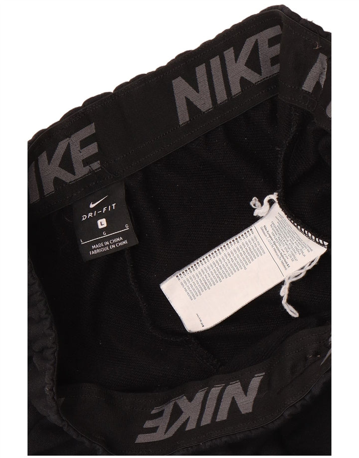 Pantaloni da tuta Nike Dri Fit da uomo, pantaloni da jogging, grandi, in poliestere nero