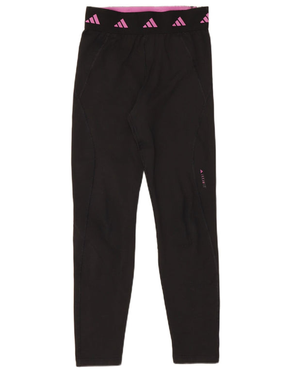 Leggings Adidas Aeroready Graphic per ragazze 13-14 anni in poliestere nero