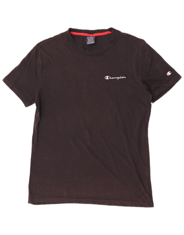 T-shirt grafica da uomo Champion Top media nera