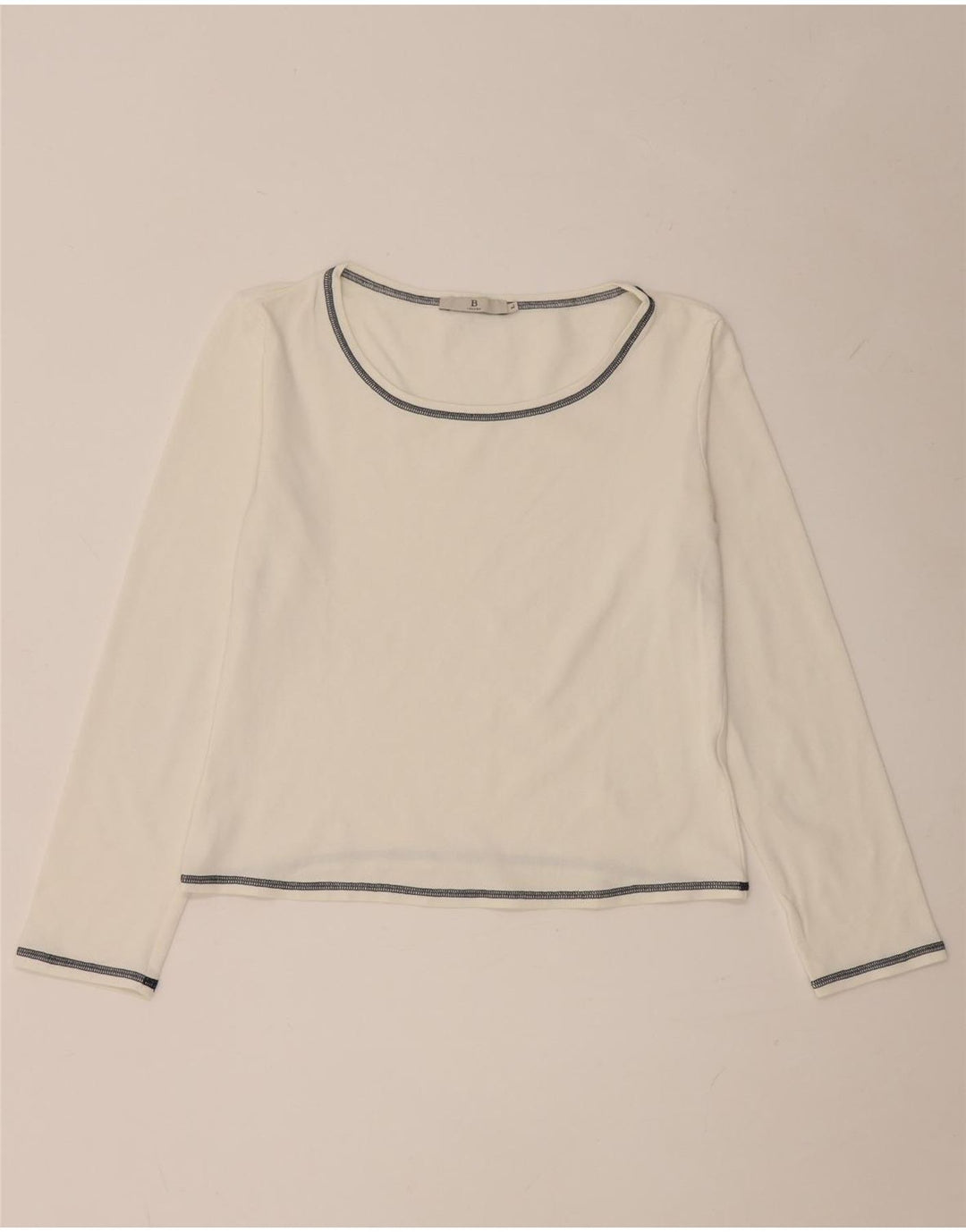 Top corto da donna i Blues a maniche lunghe UK 14 grande bianco