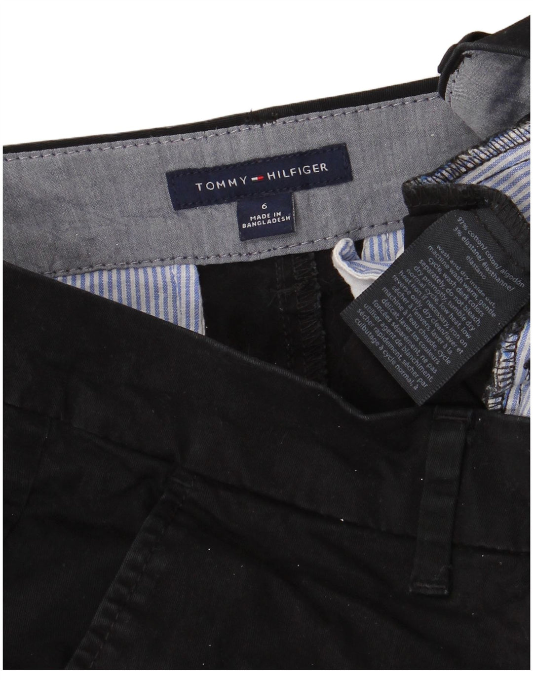 Pantaloni chino skinny da donna Tommy Hilfiger US 6 medi W32 L29 neri