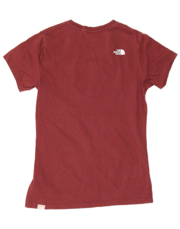 T-shirt grafica da donna The North Face Top UK 8 Small Borgogna in cotone