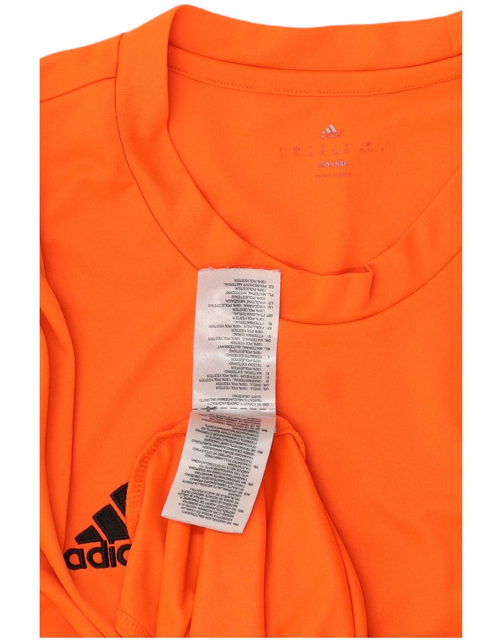 T-shirt Adidas Climalite da uomo Top XL arancione in poliestere
