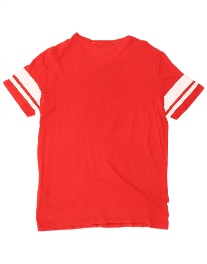 T-shirt grafica da uomo Tommy Hilfiger Top in cotone rosso medio