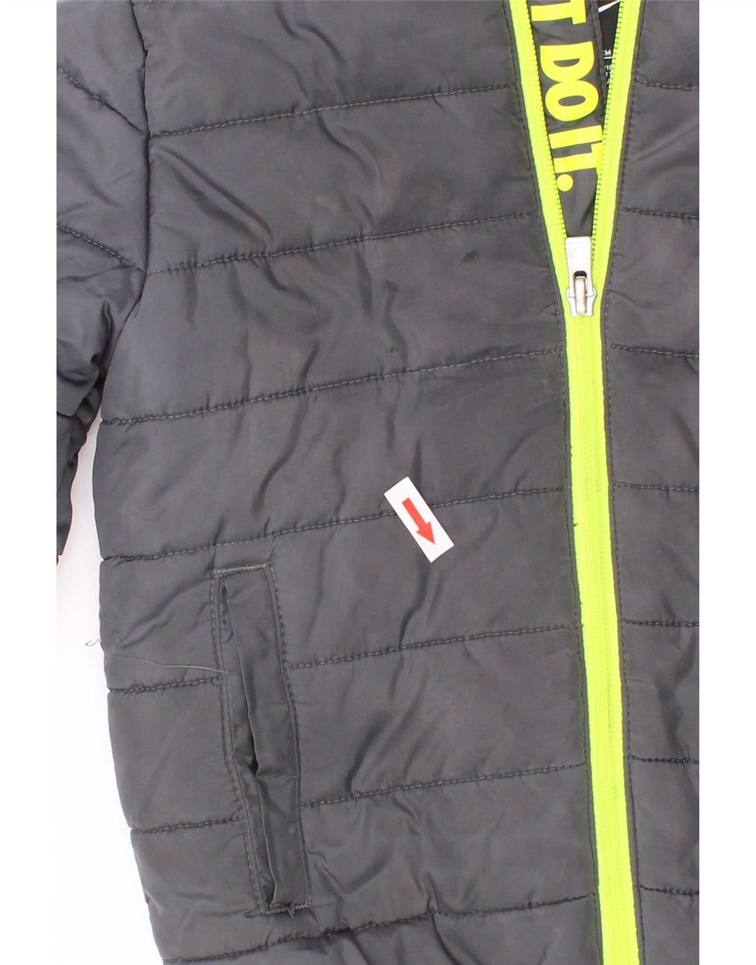 Giacca imbottita con cappuccio Nike da ragazzo 3-4 anni in poliestere grigio