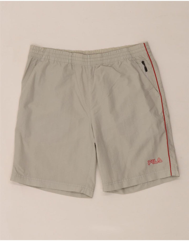 Pantaloncini sportivi da uomo Fila Small grigi in poliammide