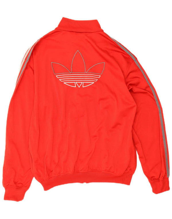 Giacca da ginnastica grafica da uomo Adidas grande rossa in poliestere