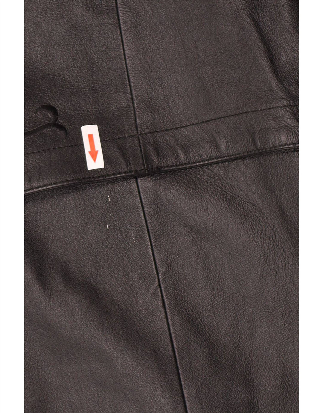 Cappotto in pelle da donna vintage US 12 grande pelle floreale nera