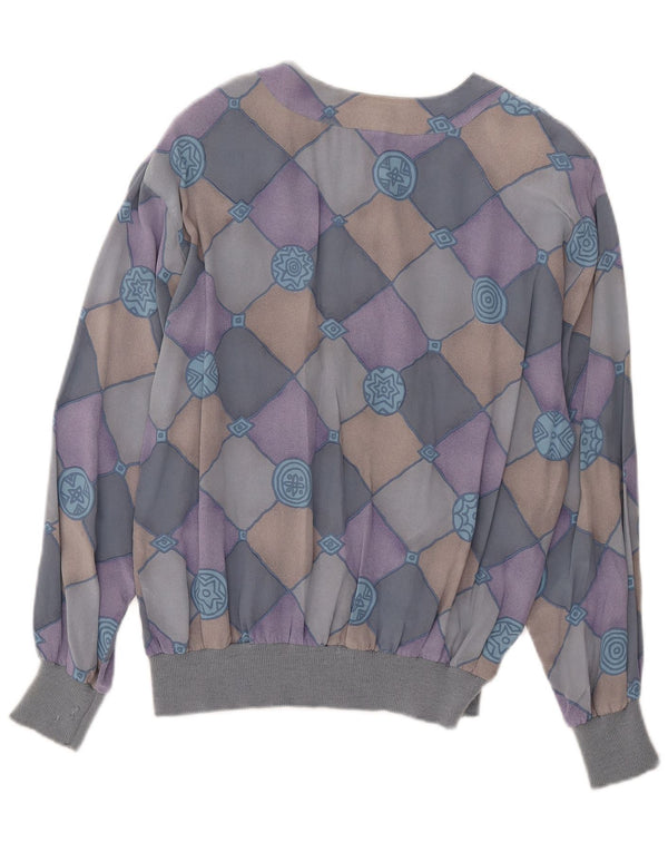 AGENDA Camicia Donna IT 42 Blu Medio Seta a quadri