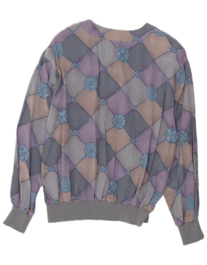 AGENDA Camicia Donna IT 42 Blu Medio Seta a quadri