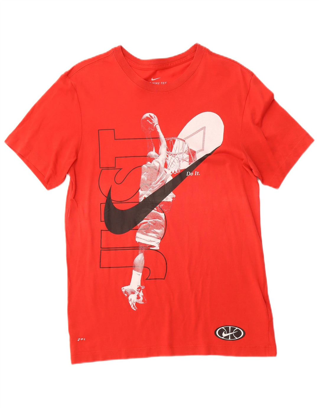 NIKE T-shirt grafica da uomo Dri Fit Top piccola in cotone rosso
