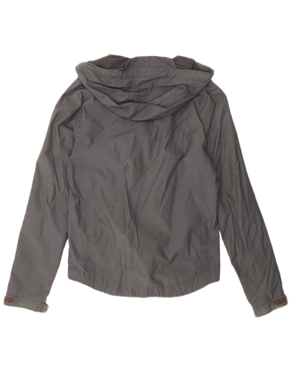 Lyle & Scott Giacca antipioggia da uomo con cappuccio UK 36 Small Grey Nylon