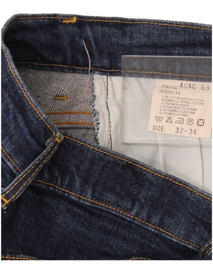 Jeans dritti da uomo Lee Brooklyn W32 L28 cotone blu navy