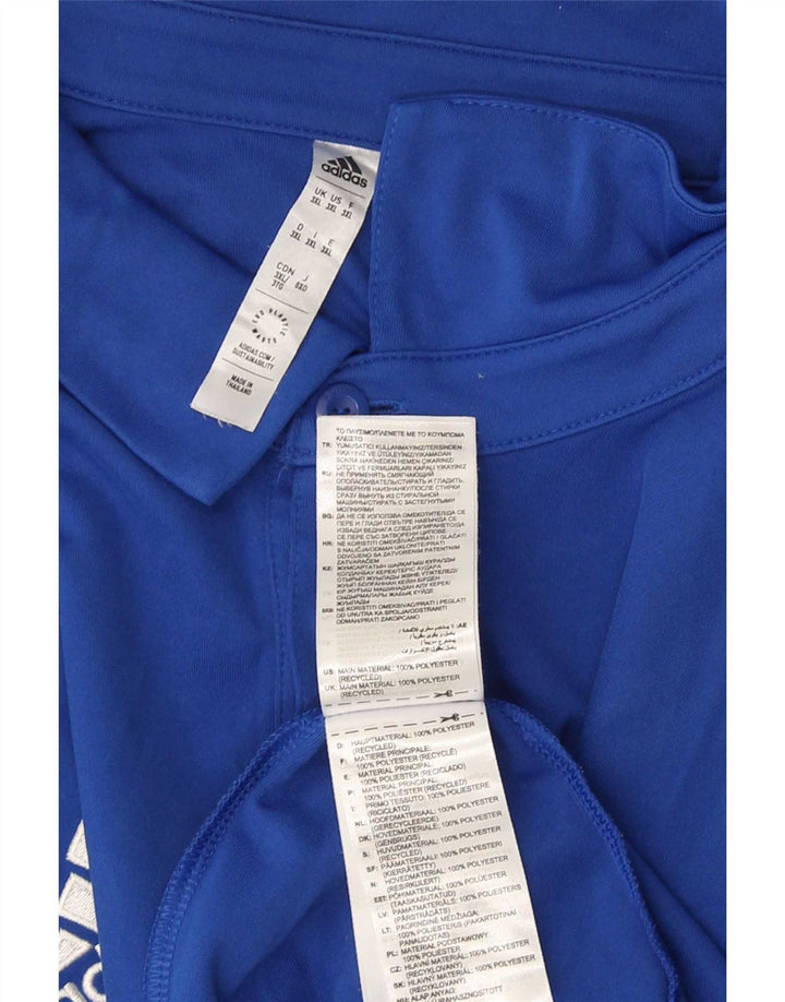 Polo Adidas Aeroready da uomo 3XL blu in poliestere