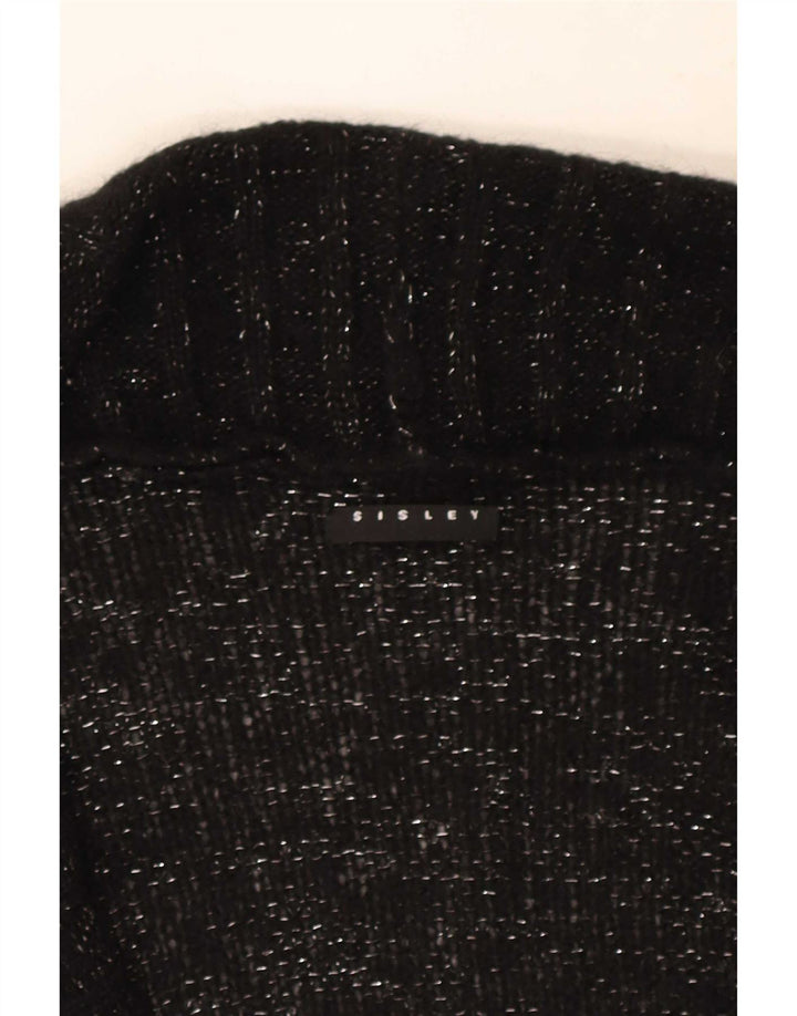 Maglione cardigan da donna Sisley UK 14 medio nero screziato