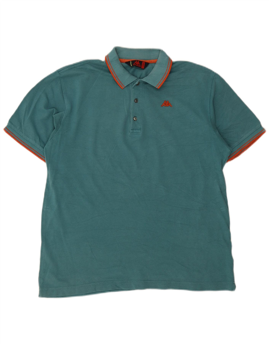 Polo Kappa Uomo Cotone Rigato Grande Verde