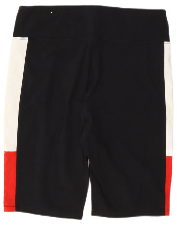 Pantaloncini sportivi da donna Tommy Hilfiger UK 12 cotone color block medio nero
