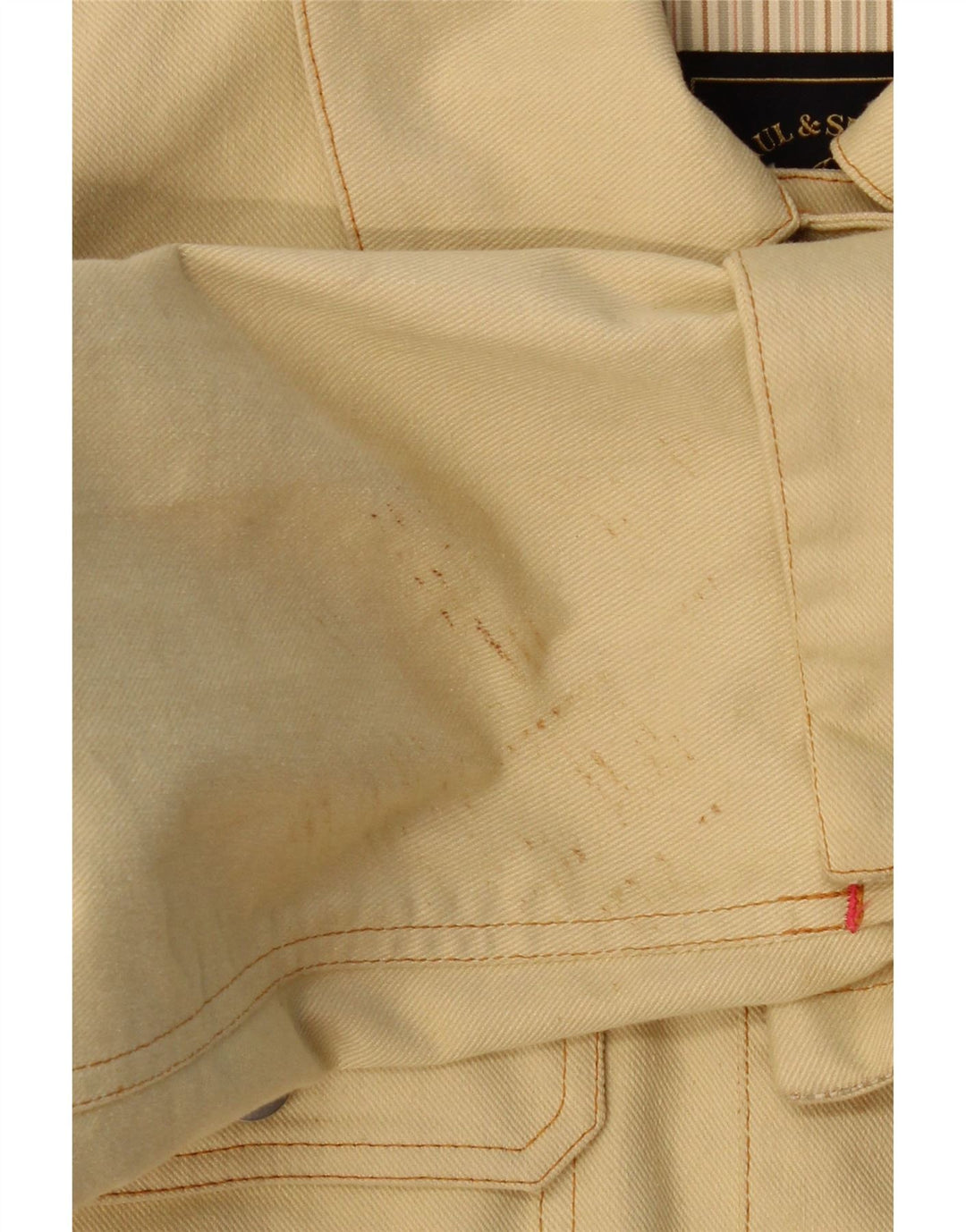 Giacca in denim da yachting da donna PAUL & SHARK UK 16 grande cotone giallo