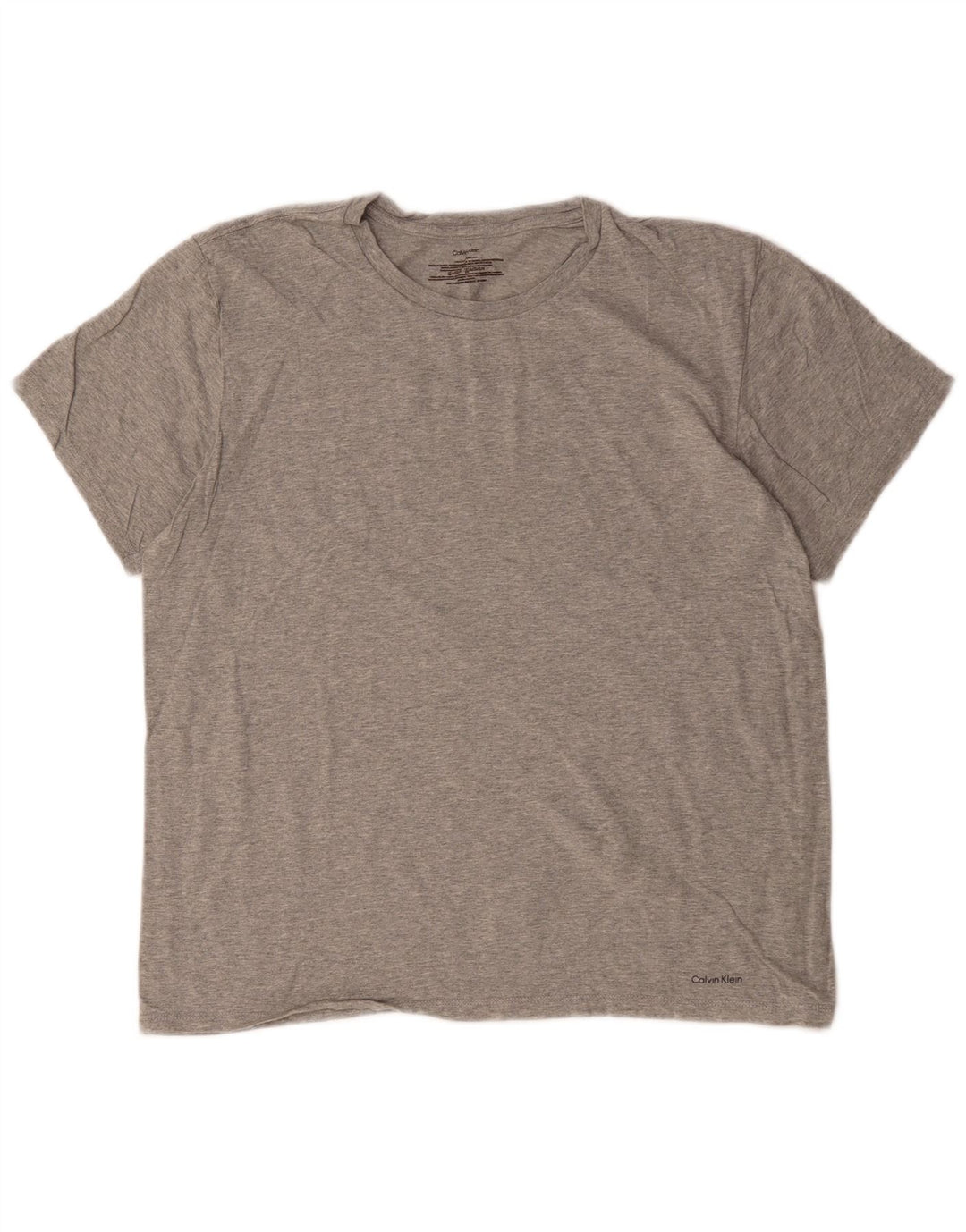 T-shirt da uomo Calvin Klein Top in cotone grigio medio