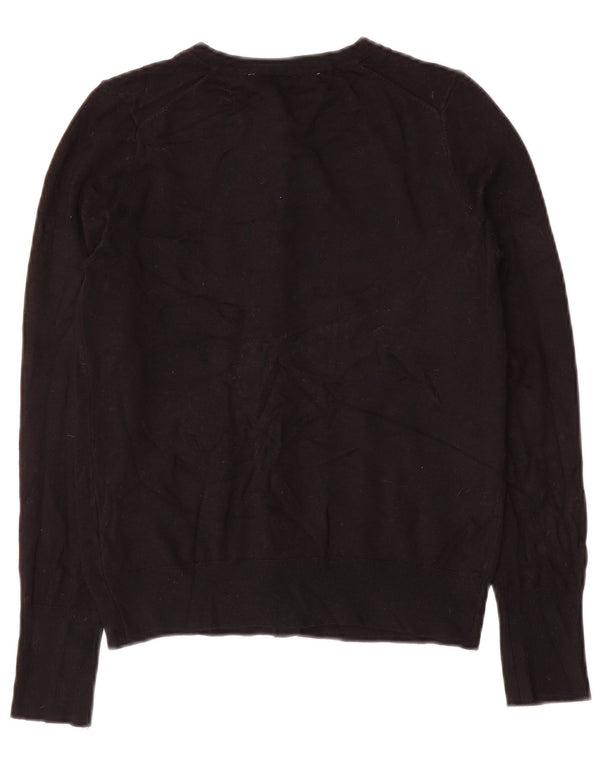 Maglione cardigan da donna Zara UK 10 piccolo in viscosa nera