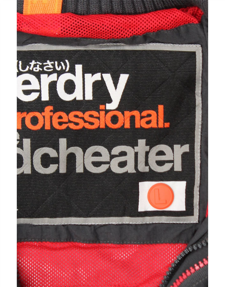 Giacca antipioggia da uomo Superdry Windcheater UK 40 Large in nylon grigio