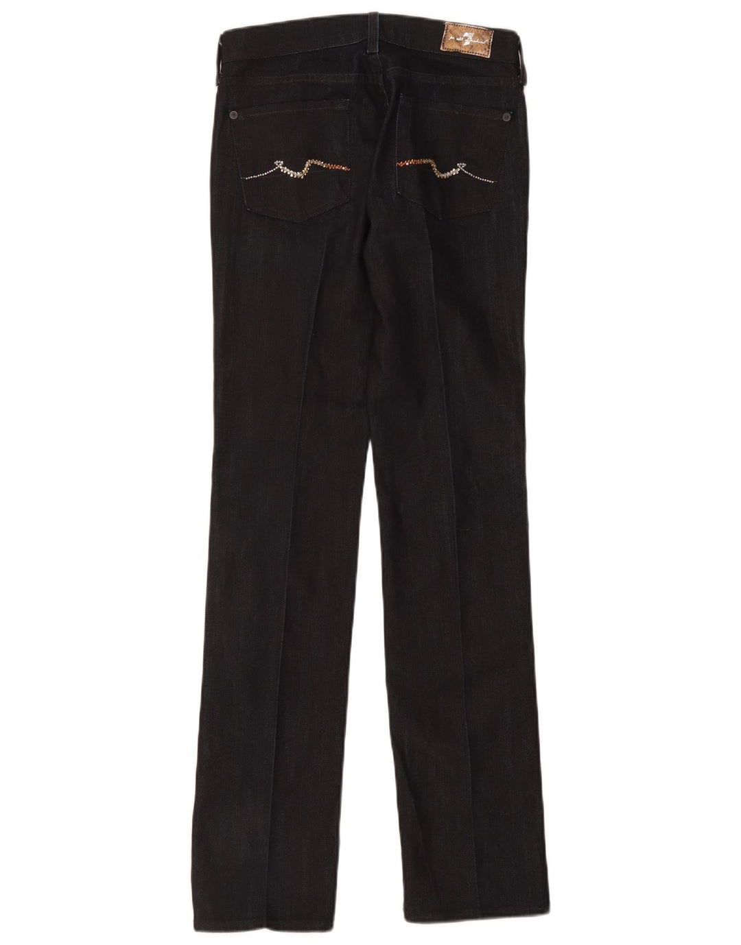 Jeans dritti da donna 7 For All Mankind W26 L34 cotone nero