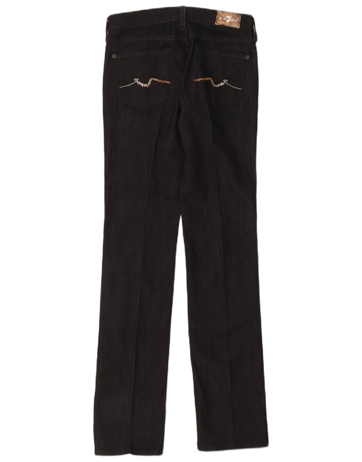 Jeans dritti da donna 7 For All Mankind W26 L34 cotone nero