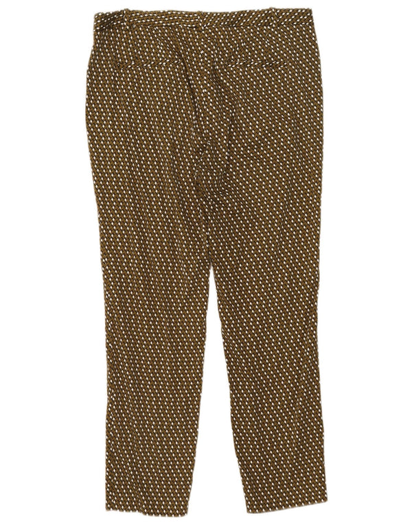 Pantaloni chino slim da donna Zara EU 42 Large W32 L27 Khaki geometrico