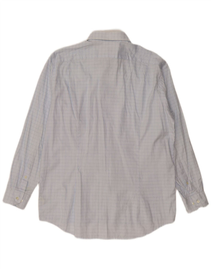 Camicia da uomo LACOSTE taglia 41 grande cotone a quadri blu